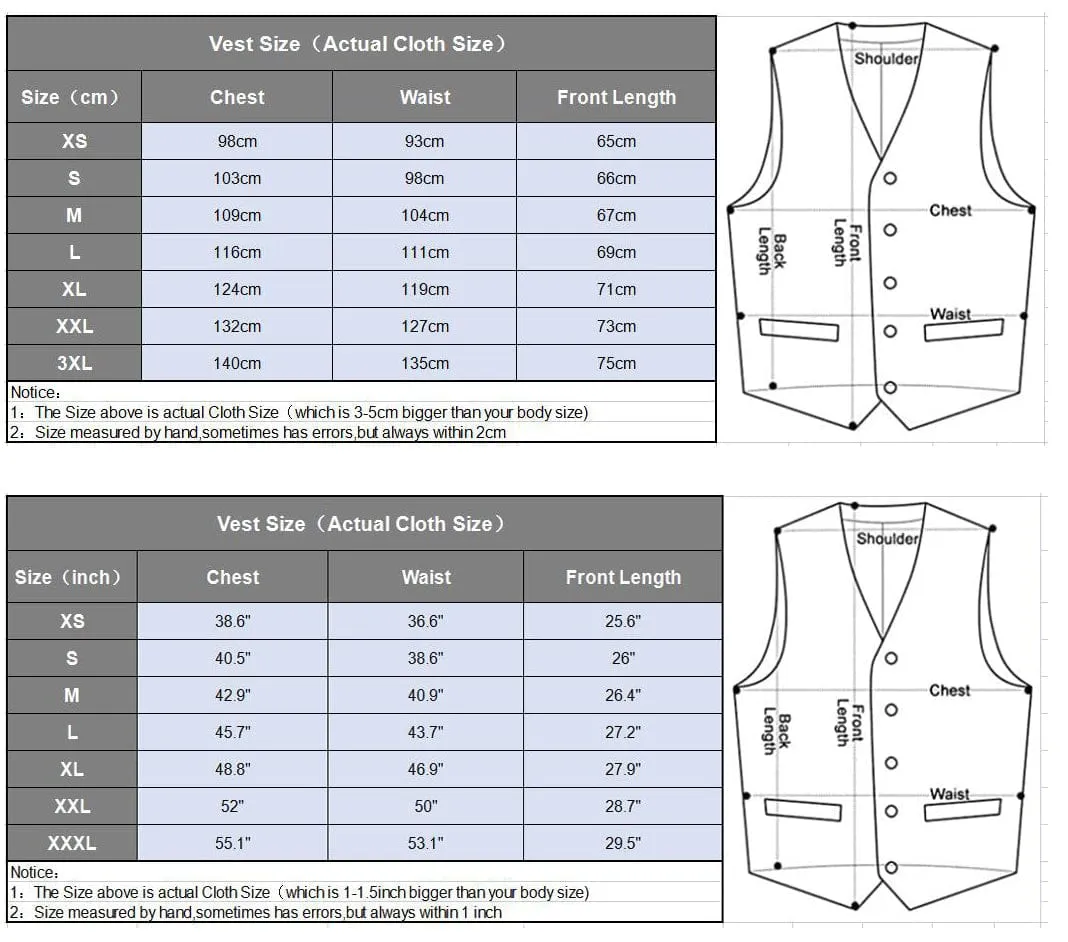 Vintage  Men's Slim Fit Herringbone V Neck Waistcoat