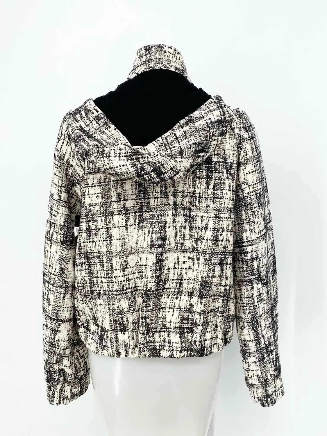 Worth Women's black/white Cotton Blend Tweed Size SP Jacket