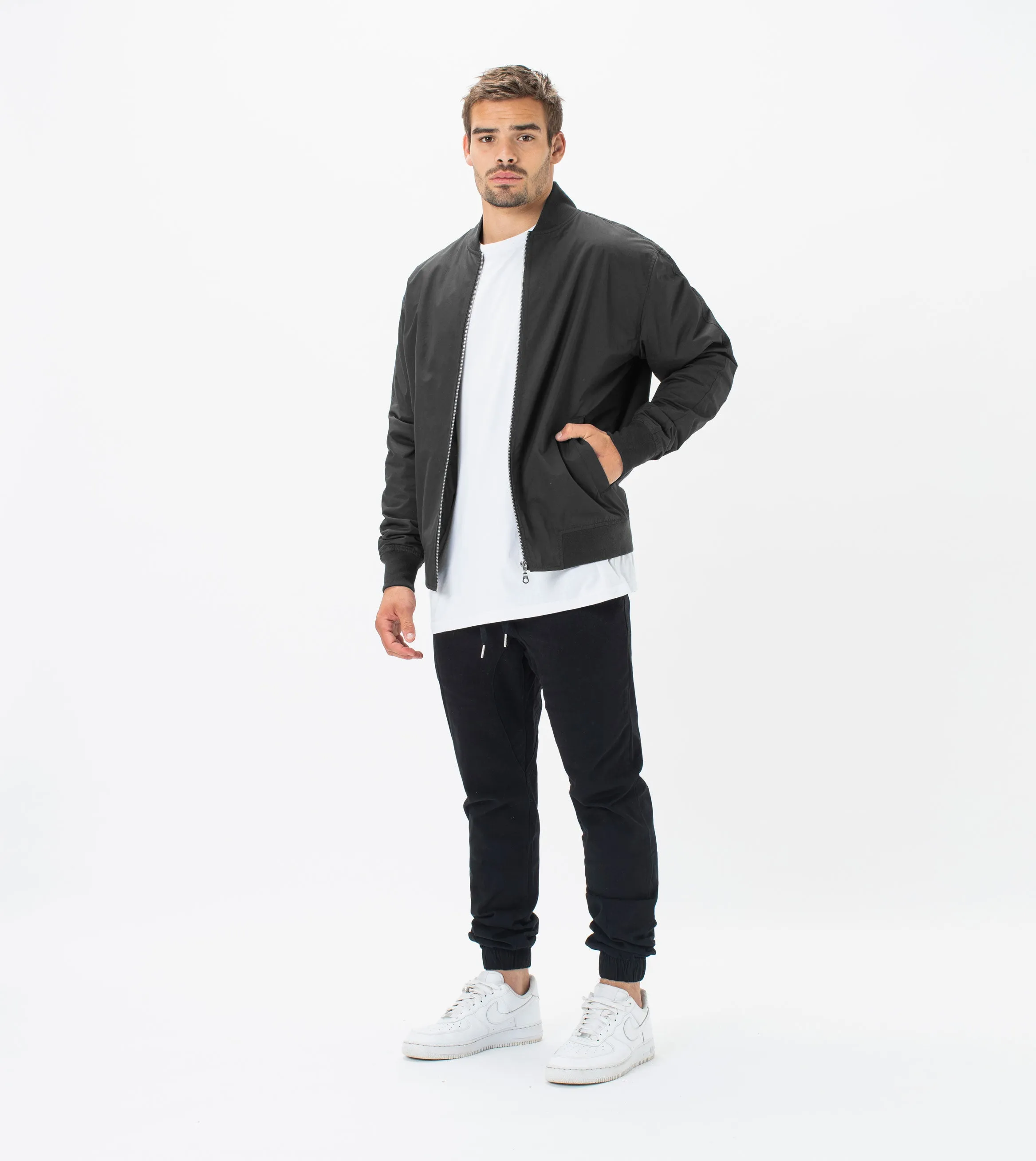 Zane Bomber Jacket Black