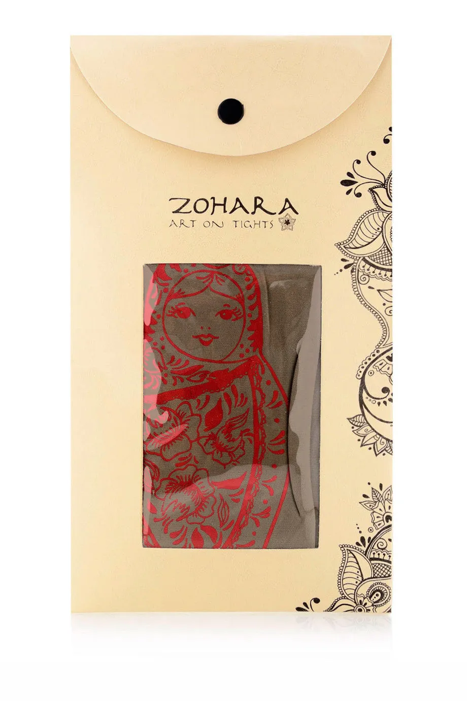 ZOHARA BABUSHKA Khaki Opaque Tights