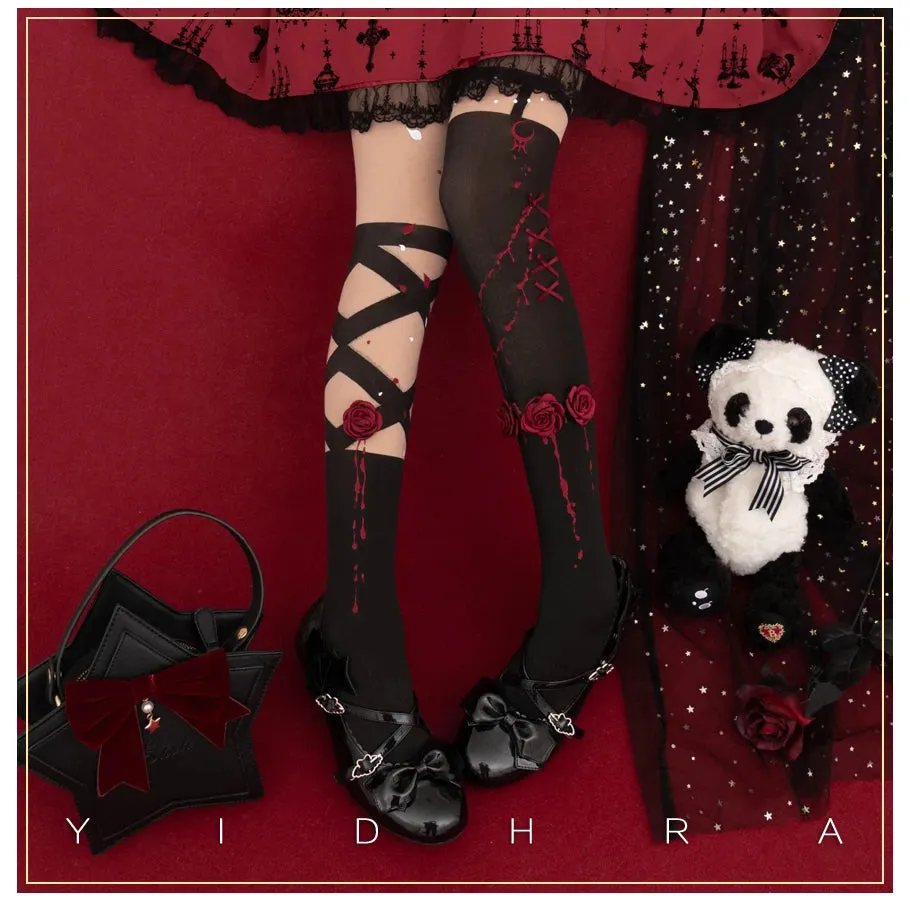 Zombie Bride ~ Gothic Lolita Tights by Yidhra